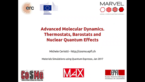 Slideshot Watching Michele Ceriotti Advanced Molecular Dynamics